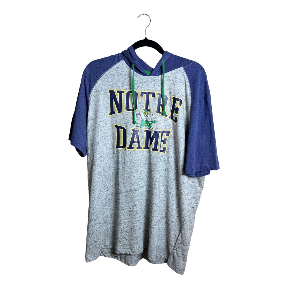 Captivating Notre Dame Short Sleeve Hoodie 2020s Unisex L Blokecore Sporty L